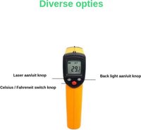Infrarood Thermometer Pyrometer - Digitale IR Temperatuurmeter - Draadloos