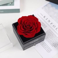 ''OP=OP'' Sieradendoos met Zilveren Liefdes ketting en Eeuwige Roos - Moederdag- Geschenkset - Valentijn Cadeau - Valentijnsdag - VerjaardagsdagCadeau - Giftbox - 100 Talen I Love YOU - Liefde - Love - Anniversary - Ketting Dames