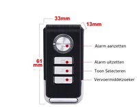 - Fietsalarm met Bevestigingsset- Fietsalarm met afstandsbediening - Fietsslot met Alarm - 113DB - IP65 - Fietsalarm voor E Bike - Bike Alarm - Fiets Alarm - Deuralarm - Alarmsysteem - Alarmsystemen - Raambeveiliging - Raamslot