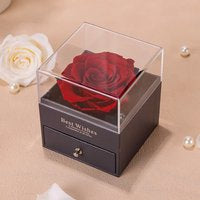 ''OP=OP'' Sieradendoos met Zilveren Liefdes ketting en Eeuwige Roos - Moederdag- Geschenkset - Valentijn Cadeau - Valentijnsdag - VerjaardagsdagCadeau - Giftbox - 100 Talen I Love YOU - Liefde - Love - Anniversary - Ketting Dames